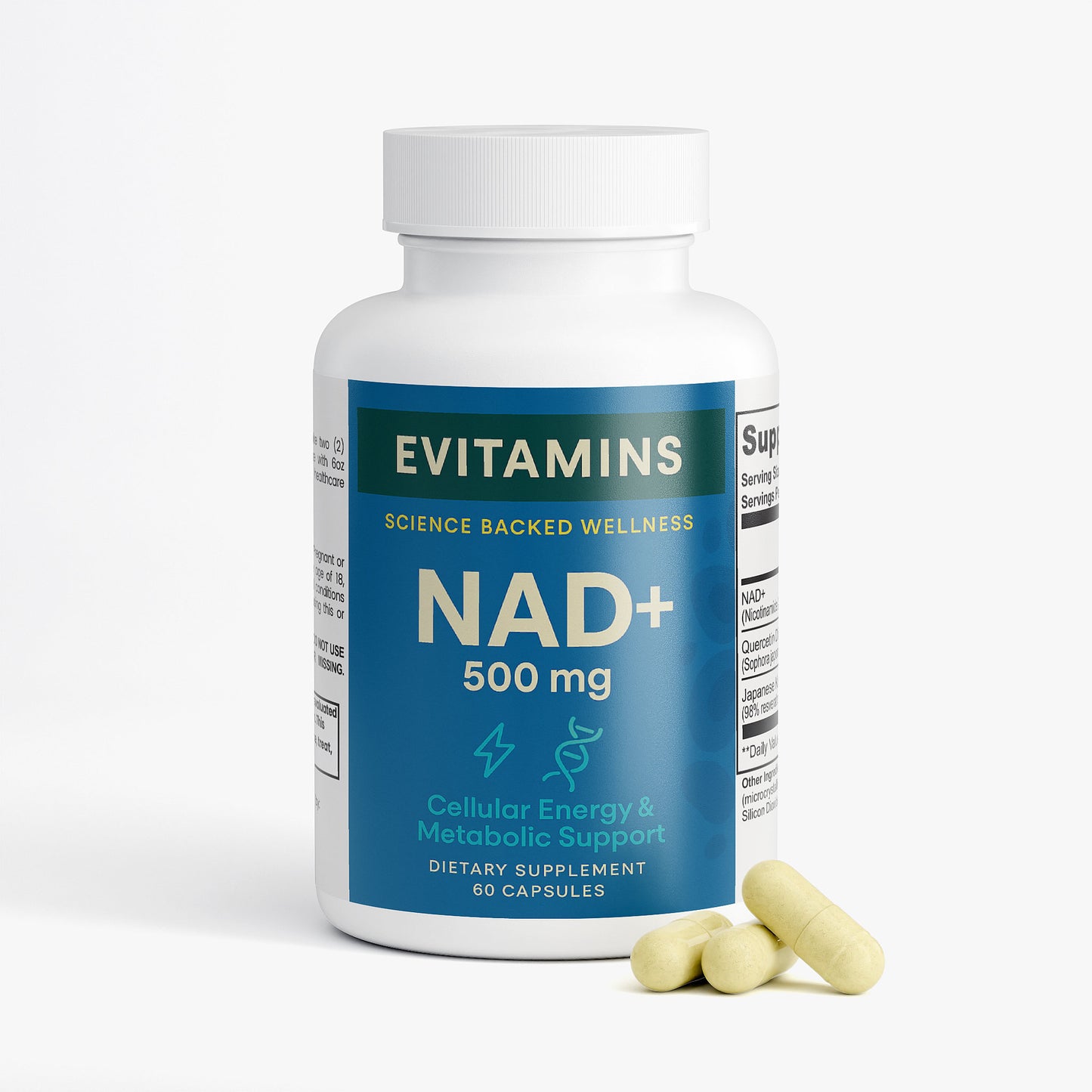 ⚡ NAD+ 500mg with Quercetin & Resveratrol