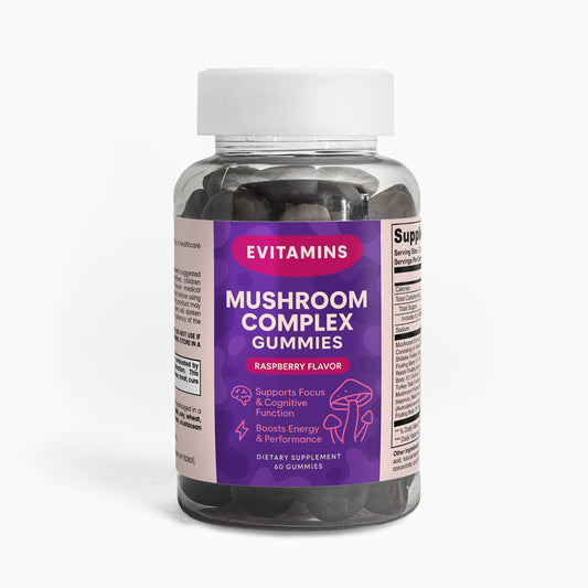 🍄 Mushroom Complex Gummies – Raspberry Flavor