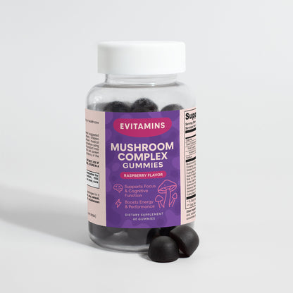 🍄 Mushroom Complex Gummies – Raspberry Flavor